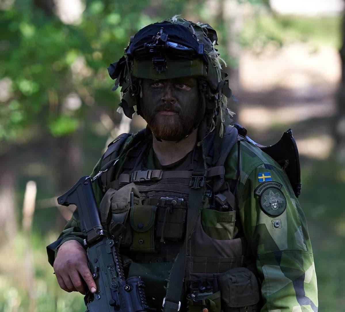 Ruotsalainen sotilas.