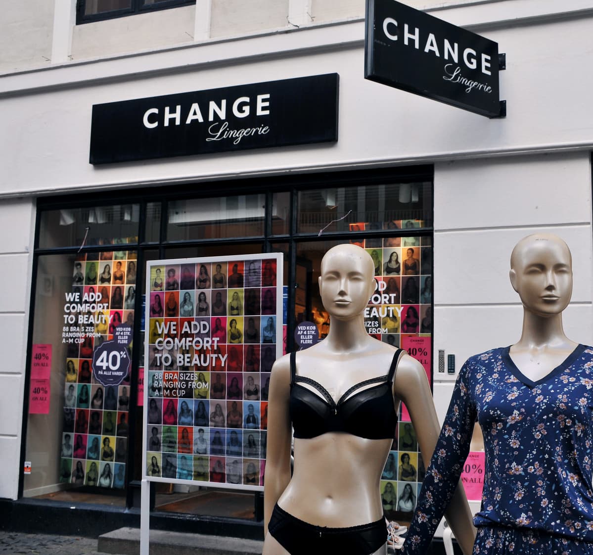 Change Lingerien myymälä Tanskassa.