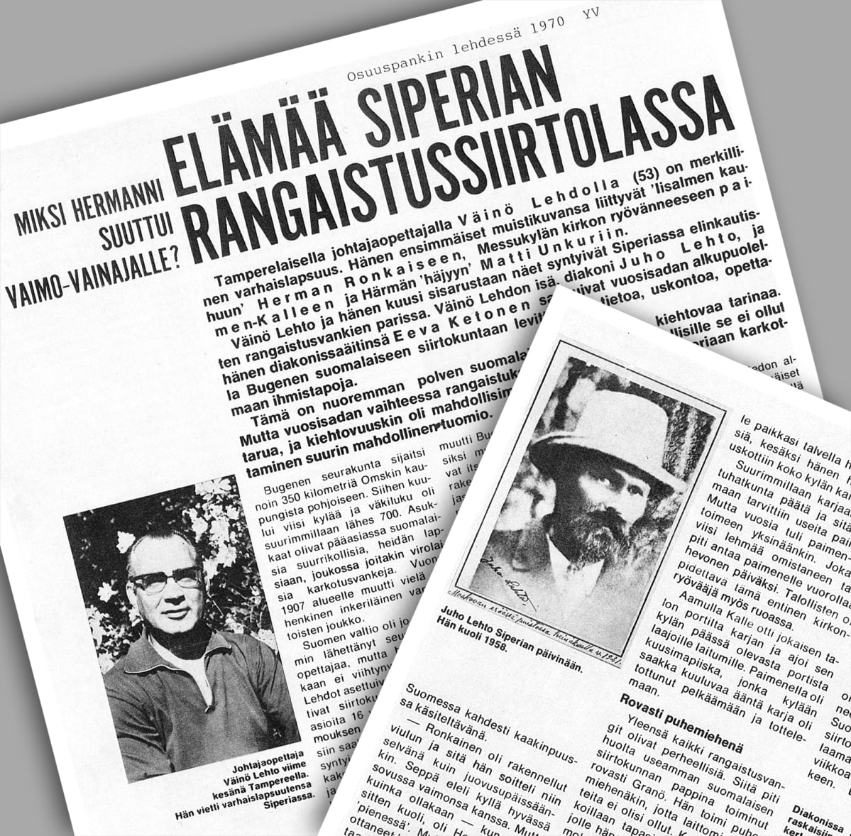 Osuuspankkilehden juttu elämästä Siperiassa.