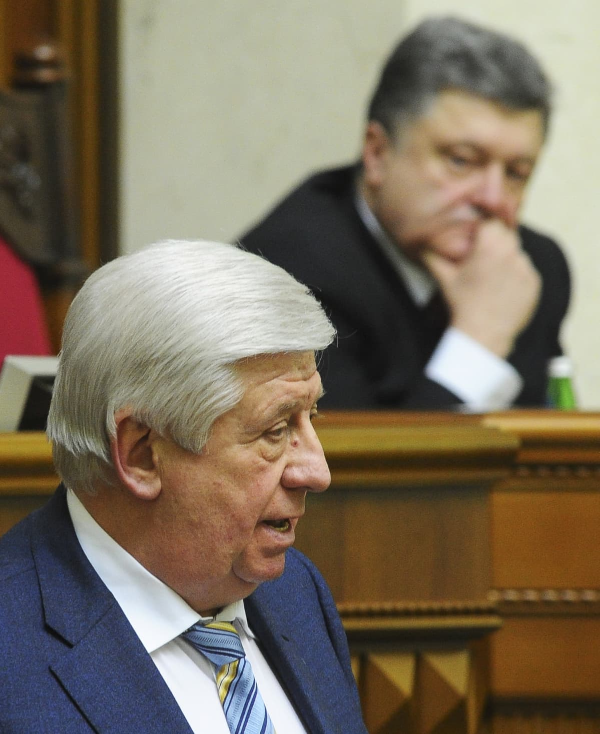 Viktor Shokin puhuu Ukarainan parlamentissa 2015