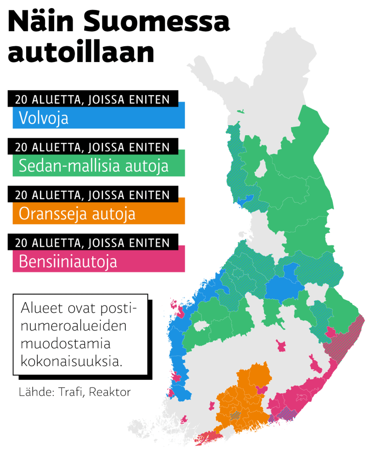 suomen tieliikenne kartta Lappilaisten Toyota, savolaisten Skoda, suomenruotsalaisten Volvo  suomen tieliikenne kartta