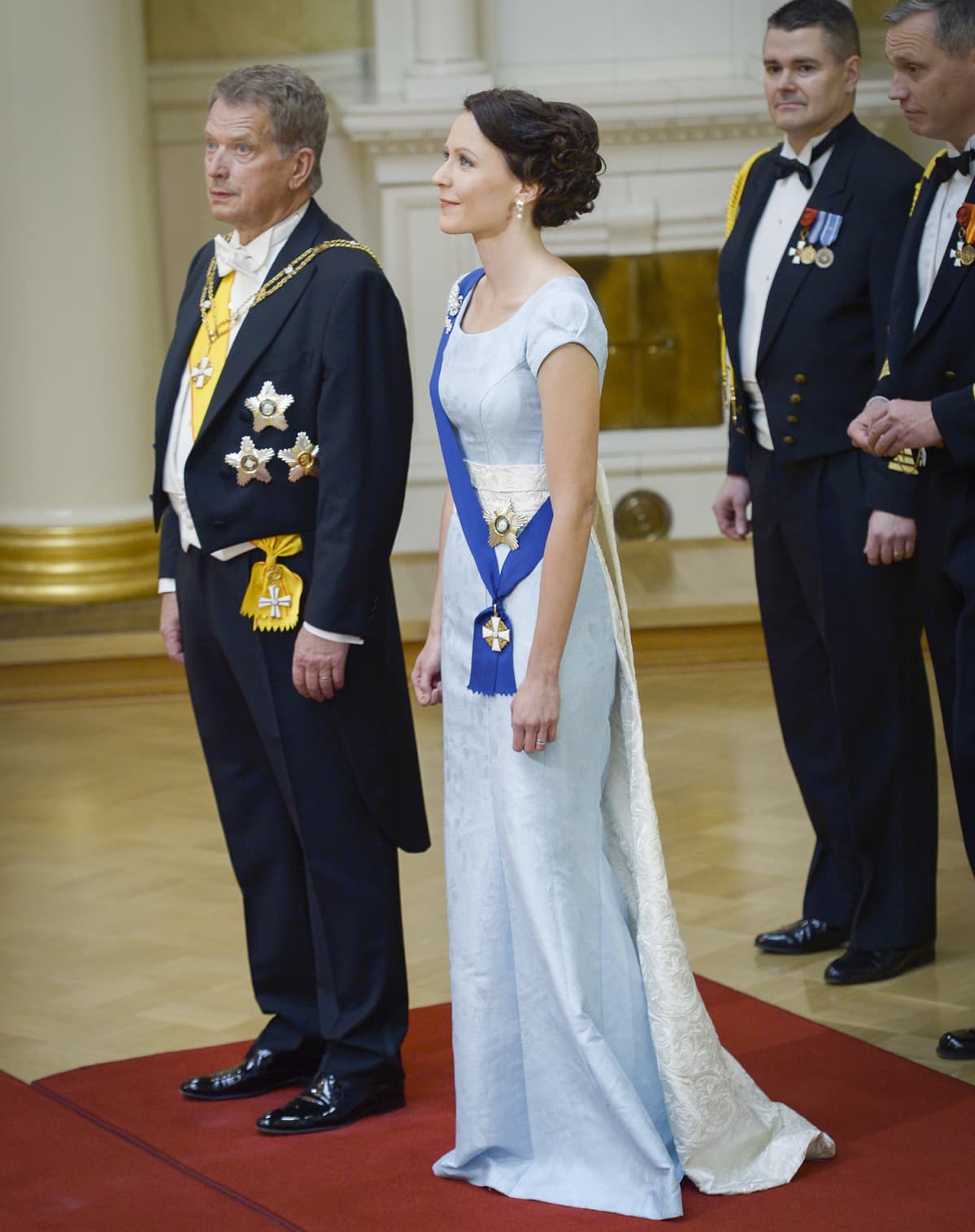 Itsenäisyyspäivän vastaanotto Presidentin Linnassa, kuvassa Jenni Haukio ja Sauli Niinistö, Helsingissä 06. joulukuuta 2014