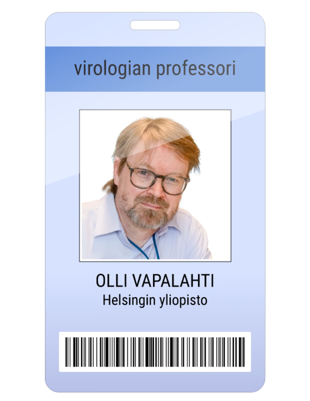 Olli Vapalahti kuvitteellinen kulkukortti.