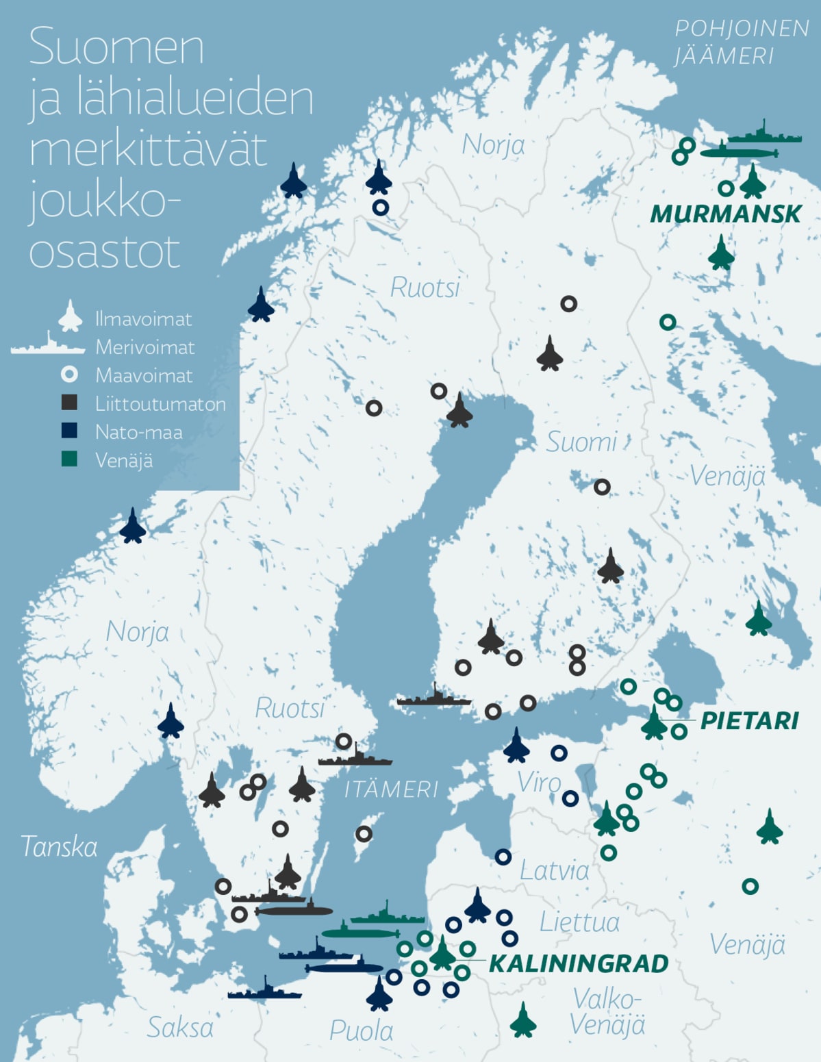 suomen ilmatila kartta Suomen lähellä on kolme raskaasti aseistettua aluetta – näin  suomen ilmatila kartta