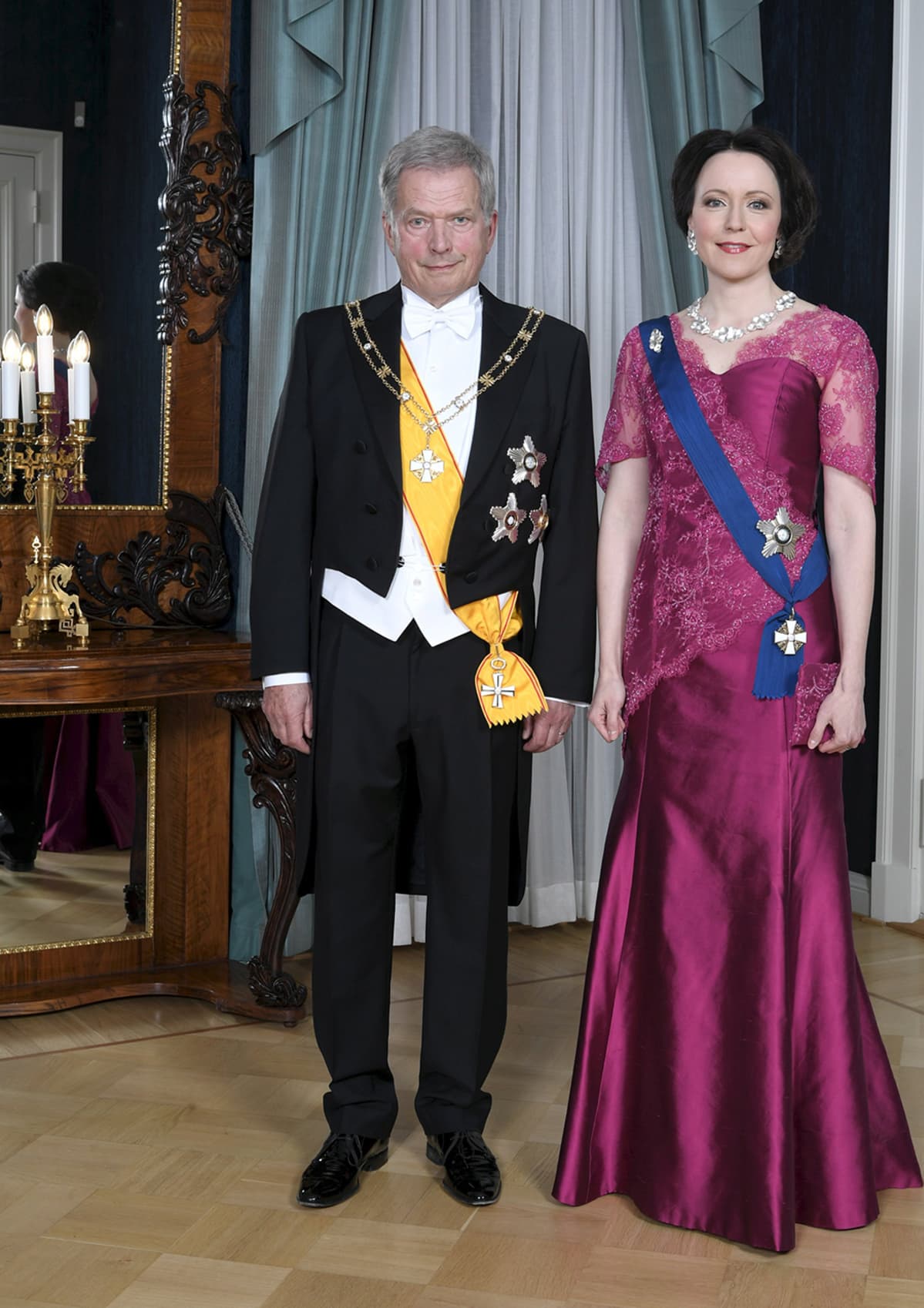 Tasavallan presidentti Sauli Niinistö ja rouva Jenni Haukio.