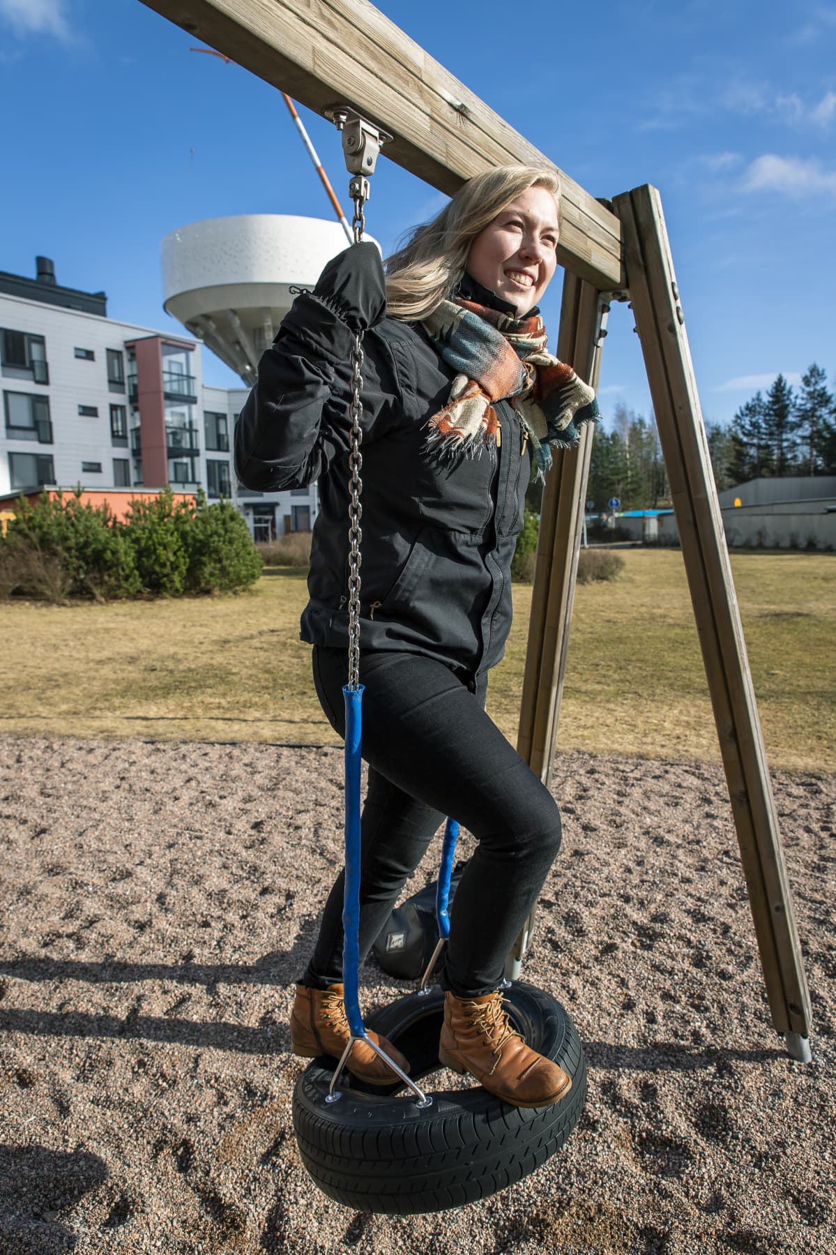 Helena Salo pihakeinussa.