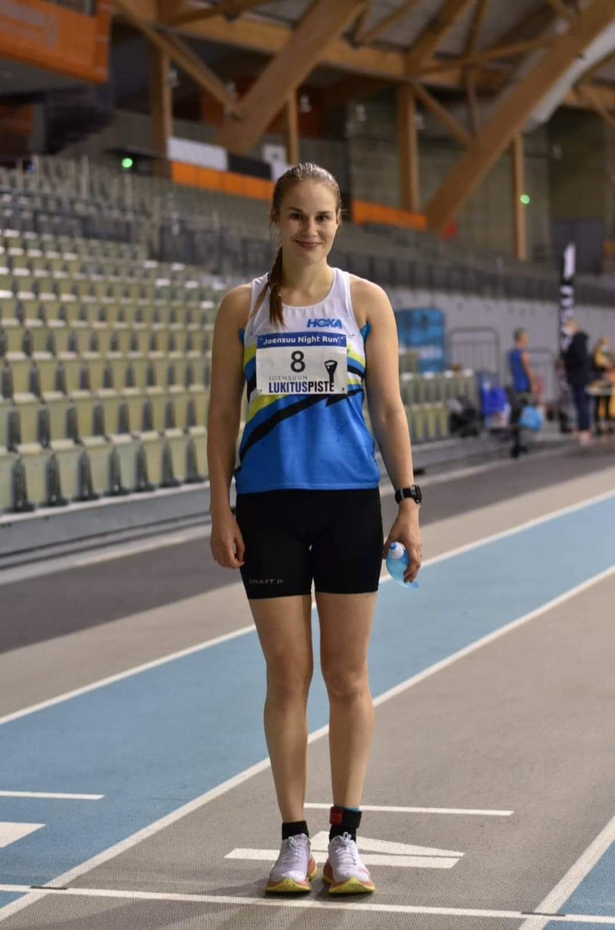 Satu Lipiäinen juoksun jälkeen Joensuussa