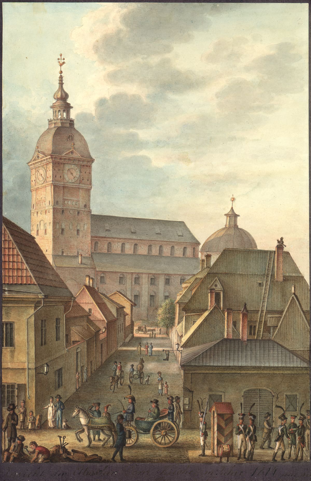Åbo 1814, akvarell av C.L. Engel