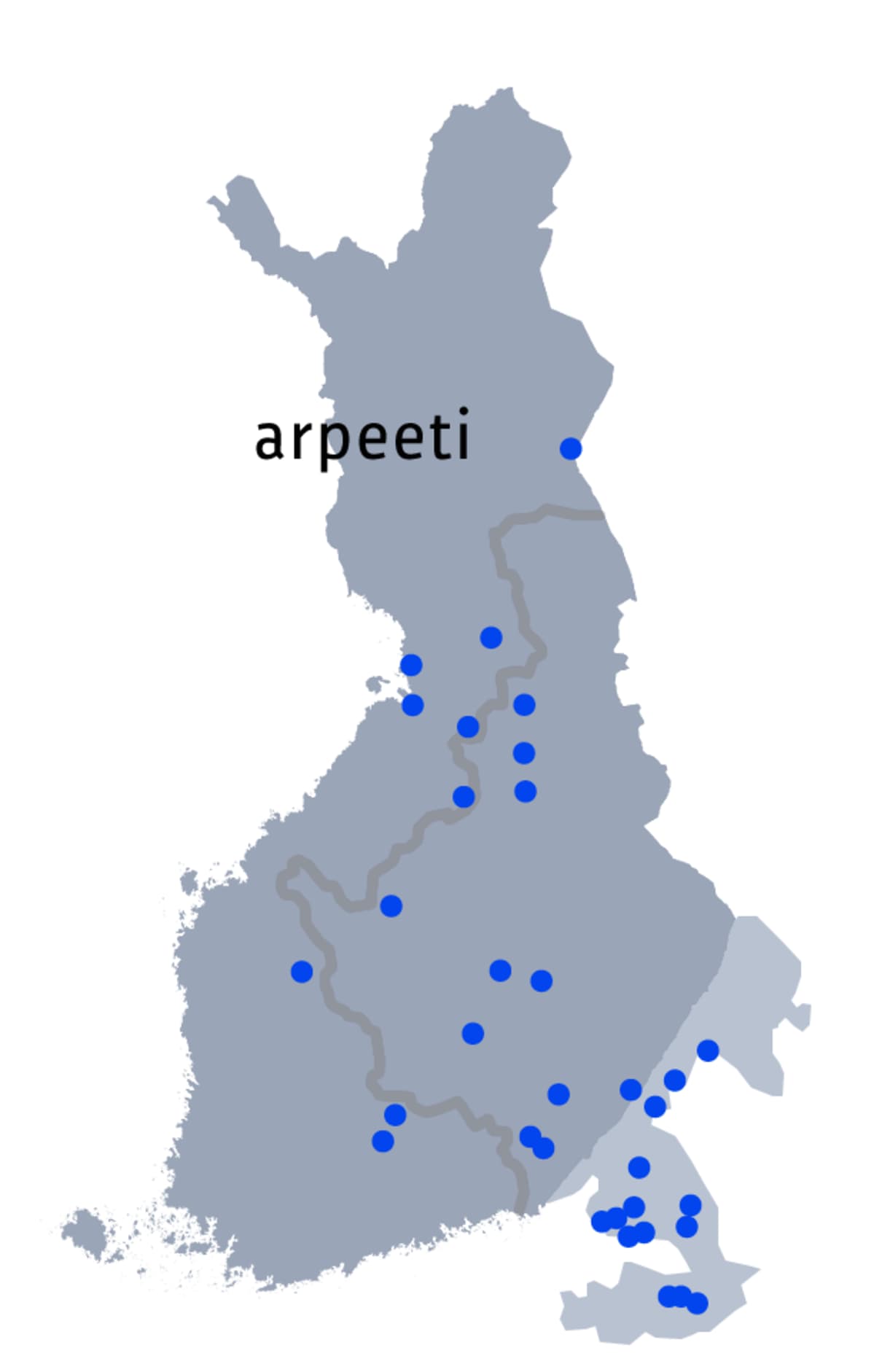 levinneisyyskartta arpeetti