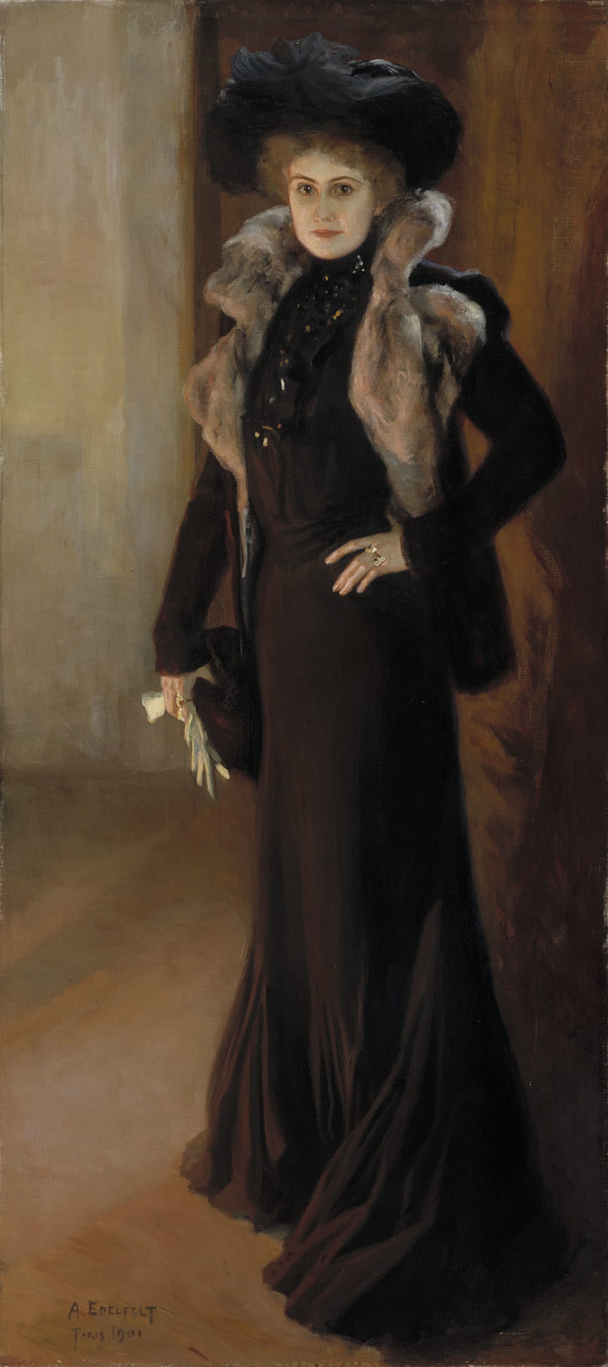 Albert Edelfeltin maalaama kuva oopperalaulaja Aino Acktésta
