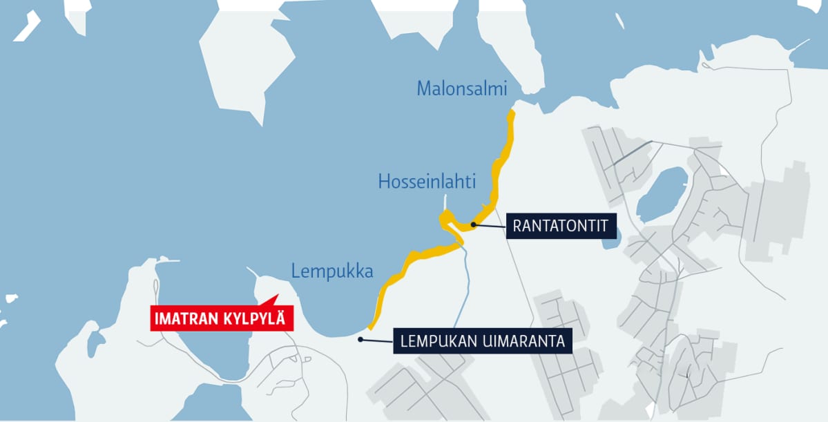 Kartta Imatran ranta