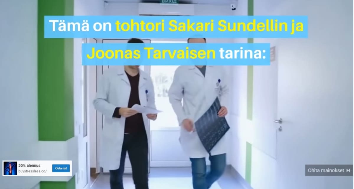 huijausmainoksessa on suomalaisia tohtoreita