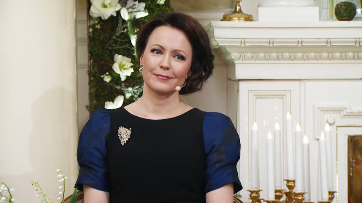 Rouva Jenni Haukio Ylen haastattelussa itsenäisyyspäivänä.