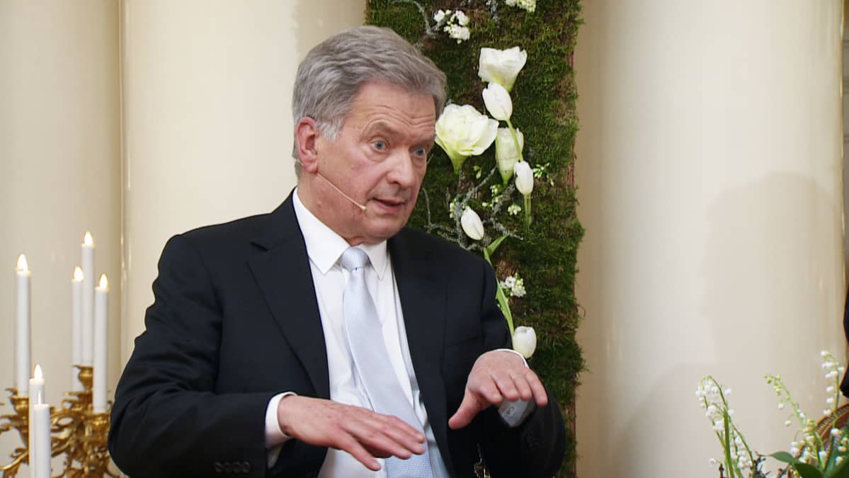 Tasavallan presidentti Sauli Niinistö Ylen haastattelussa itsenäisyyspäivänä.