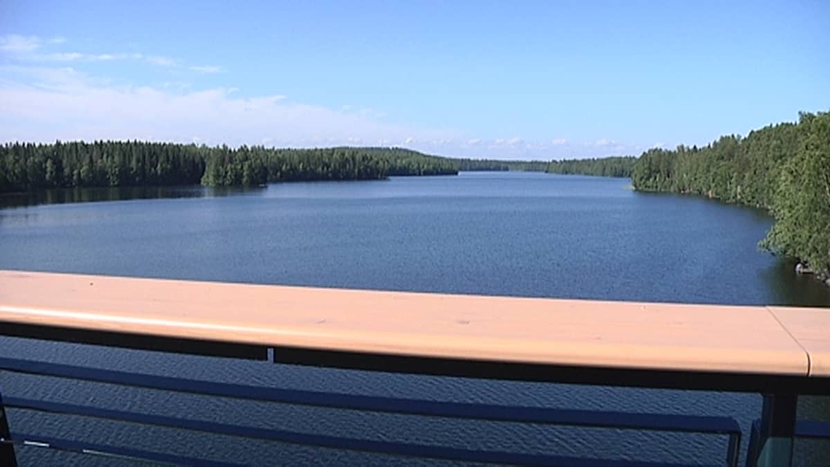 Näkymä sillalta Särkijärvelle.