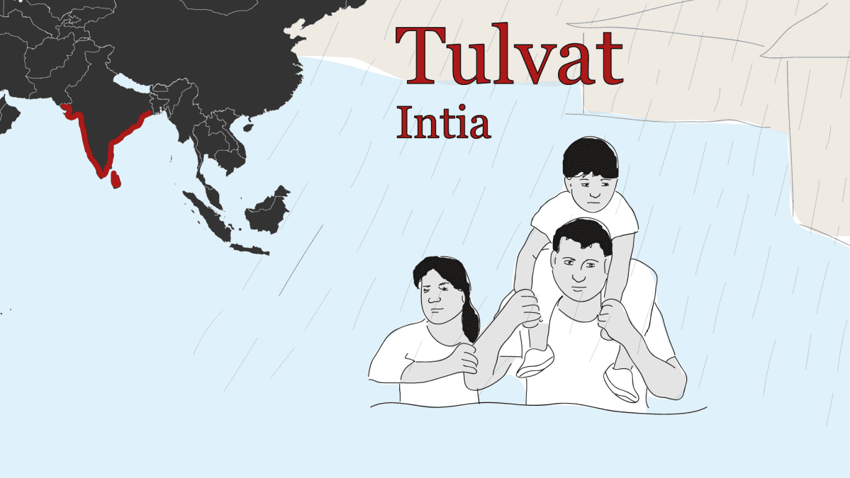 Ilmastopakolaiset tulvat Intia