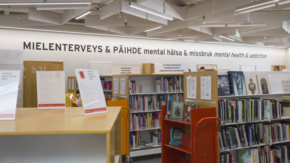 Iso Omenassa on mielenterveys ja päihdeklinikka kirjaston yhteydessä.