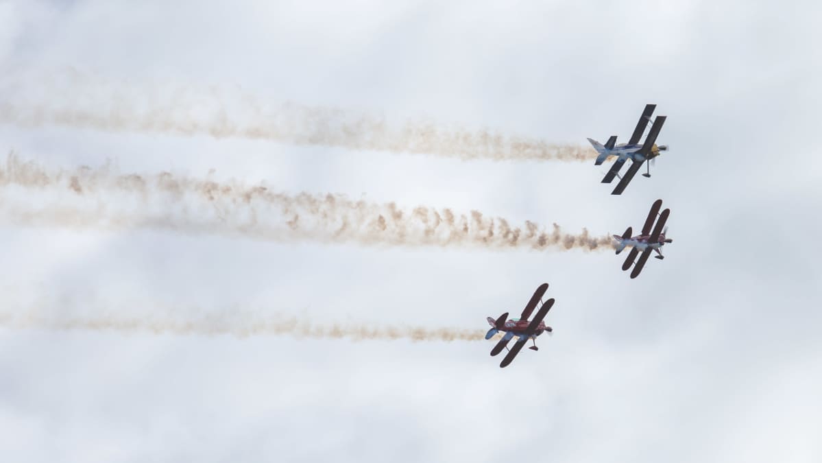 Arctic Eagles taitolentoryhmä Kauhava Airshowssa 29.8.20