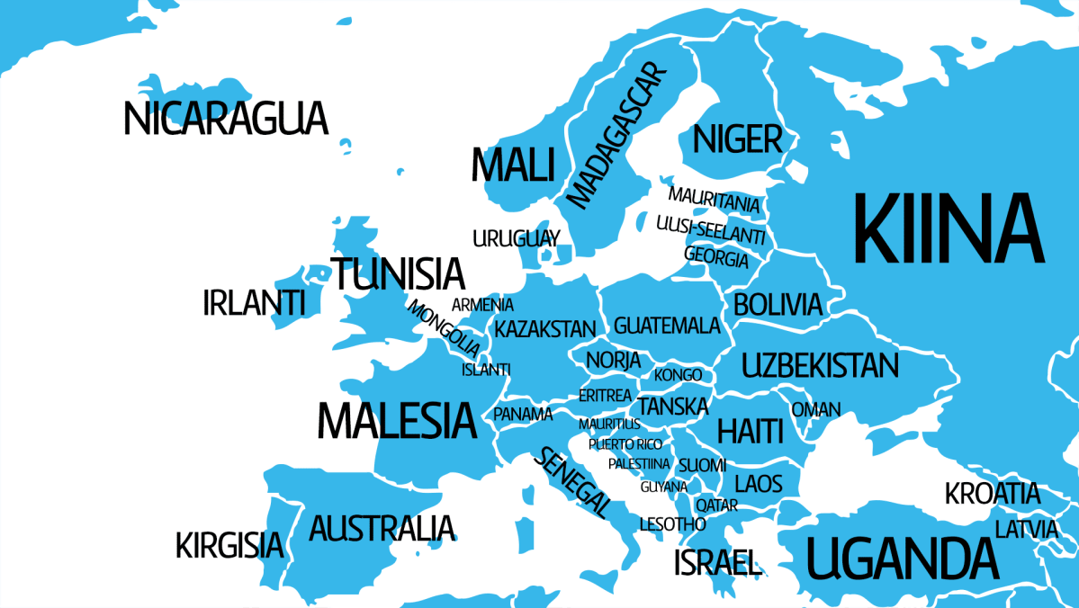 euroopan kartta kroatia Jos maailma olisi jaettu oikeudenmukaisemmin, Suomi annettaisiin  euroopan kartta kroatia