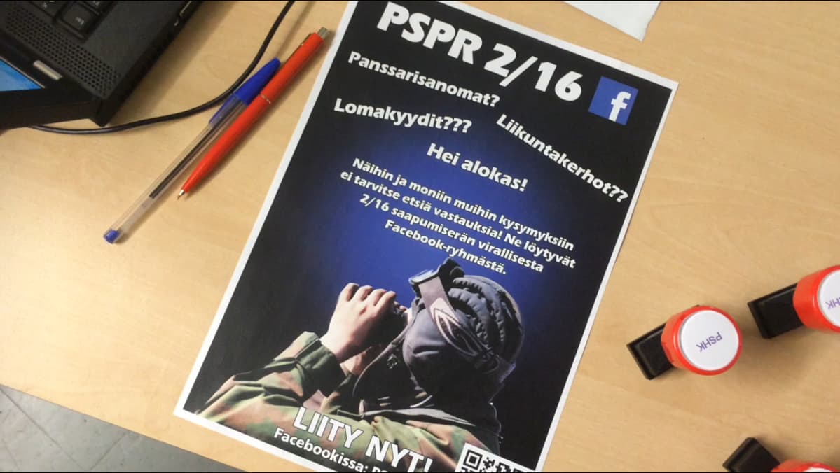 PSPR-ryhmän juliste Parolan panssariprikaatissa