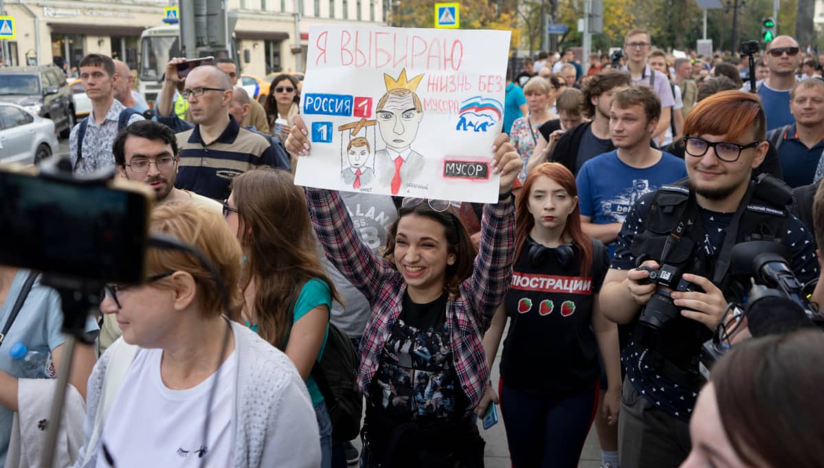 Opposition mielenosoitus Moskovassa 31. elokuuta 2019.
