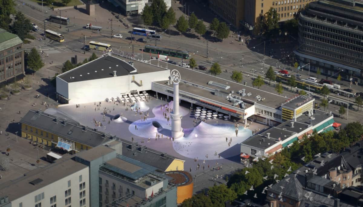 Havainnekuva Amos Andersonin taidemuseosta ulkopuolelta