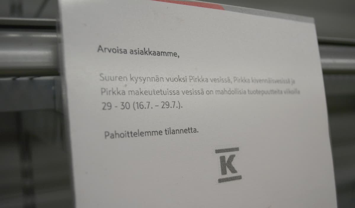 K-supermarket pahoittelee