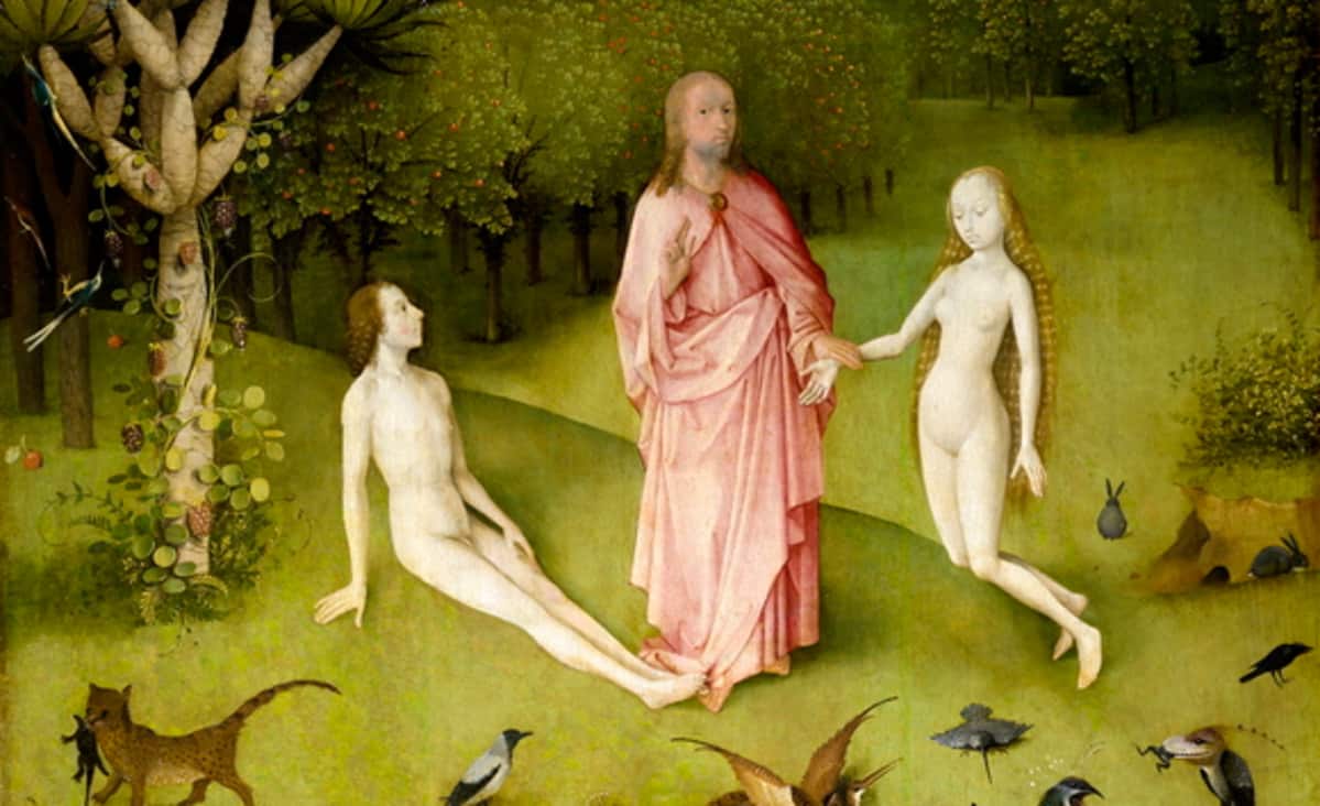 Yksityiskohta Hieronymus Boschin maalauksesta Maallisten ilojen puutarha (1500-1505).
