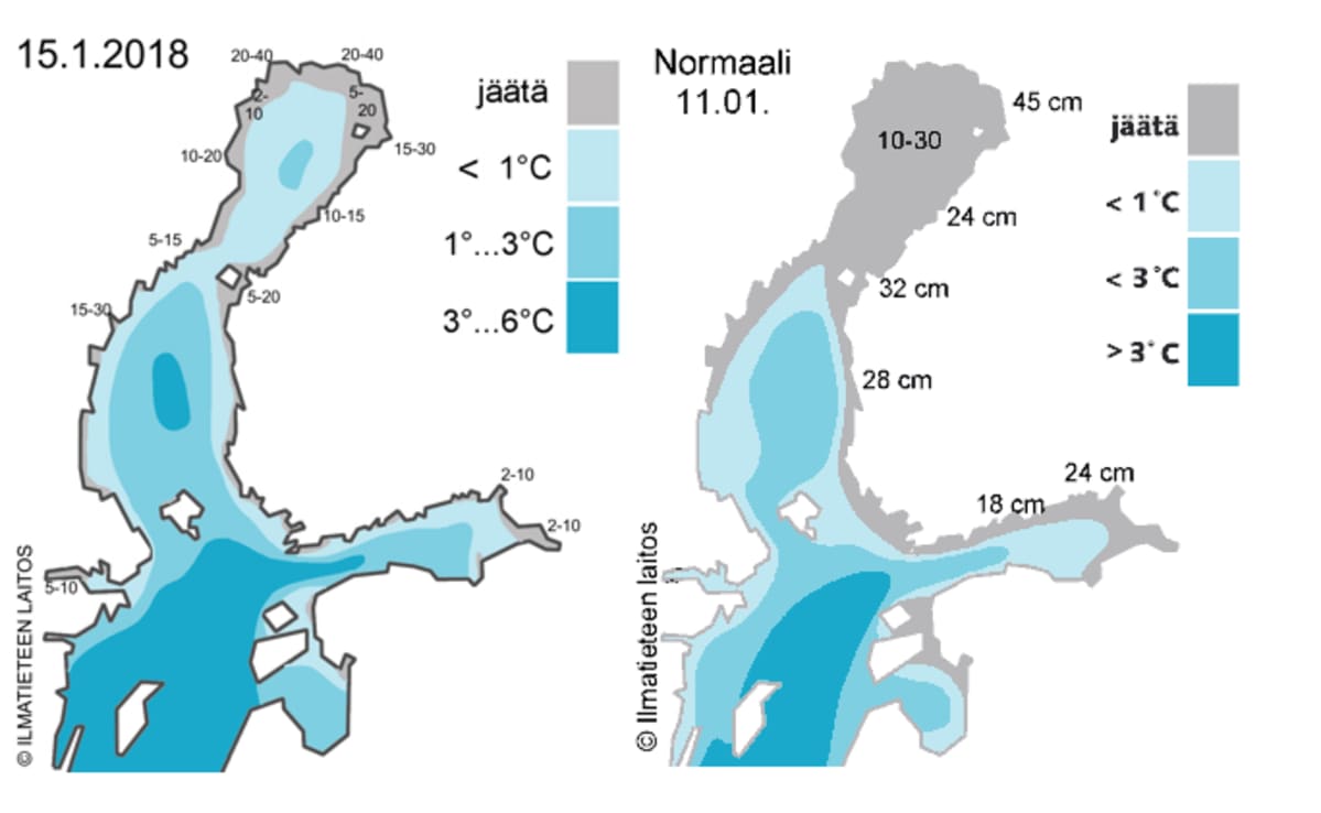 Ilmatieteen laitoksen merijäätilanne