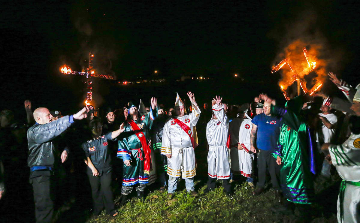 Ku Klux Klanin kokoontuminen Yhdysvaltain Georgiassa