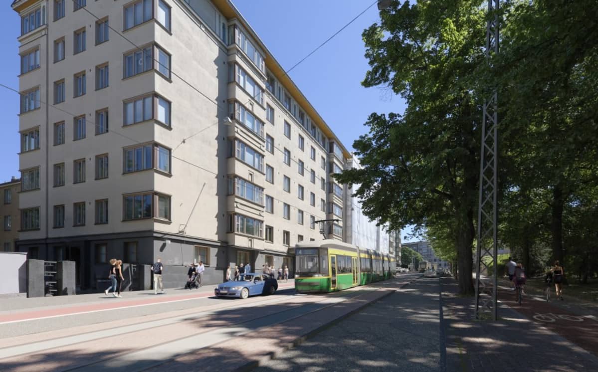 Havainnekuva Topeliuksenkadulta