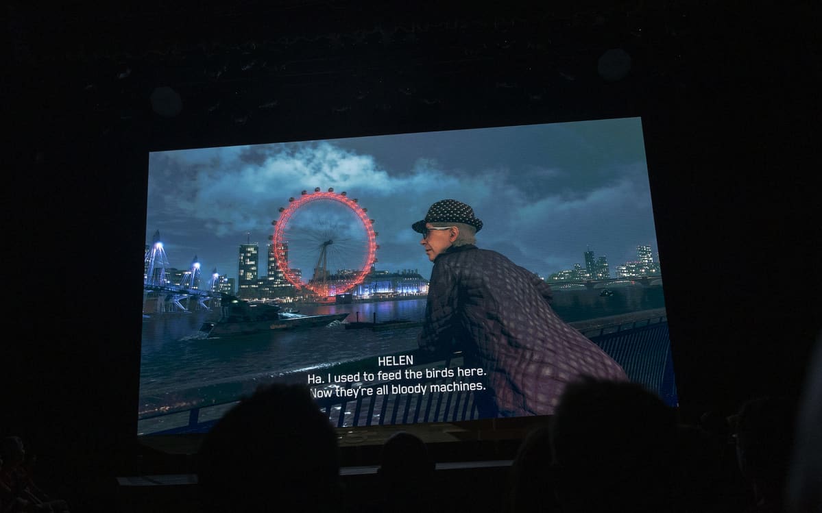 Kuvassa on ruutu pelistä Watch Dogs Legion.
