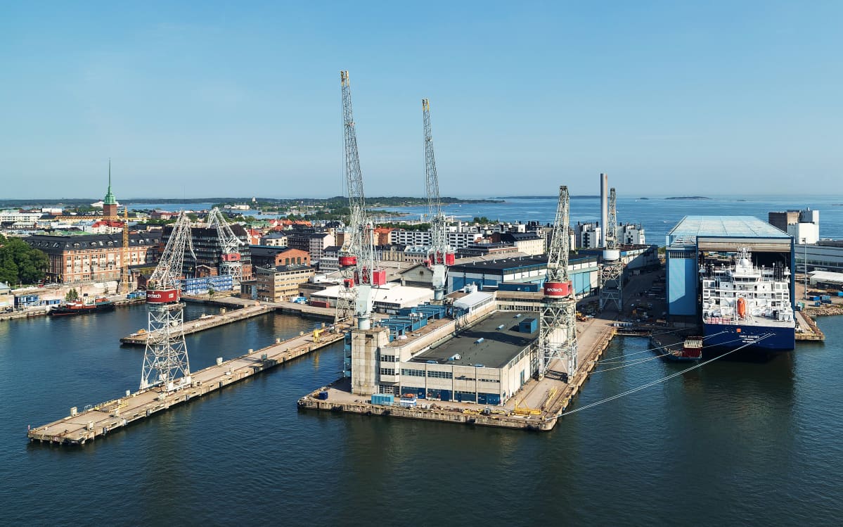 Ilmakuva: Helsingin telakka