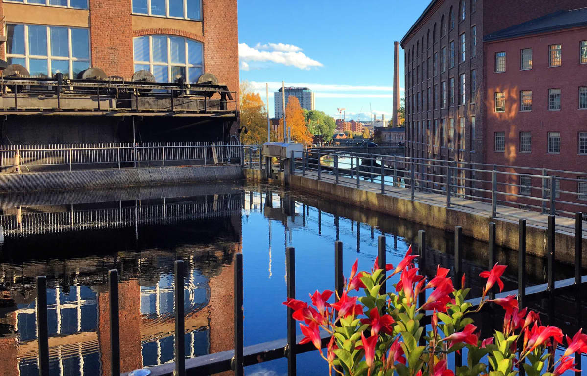 Tammerkosken kansallismaisema kuvattu museokeksus Vapriikin terassilta