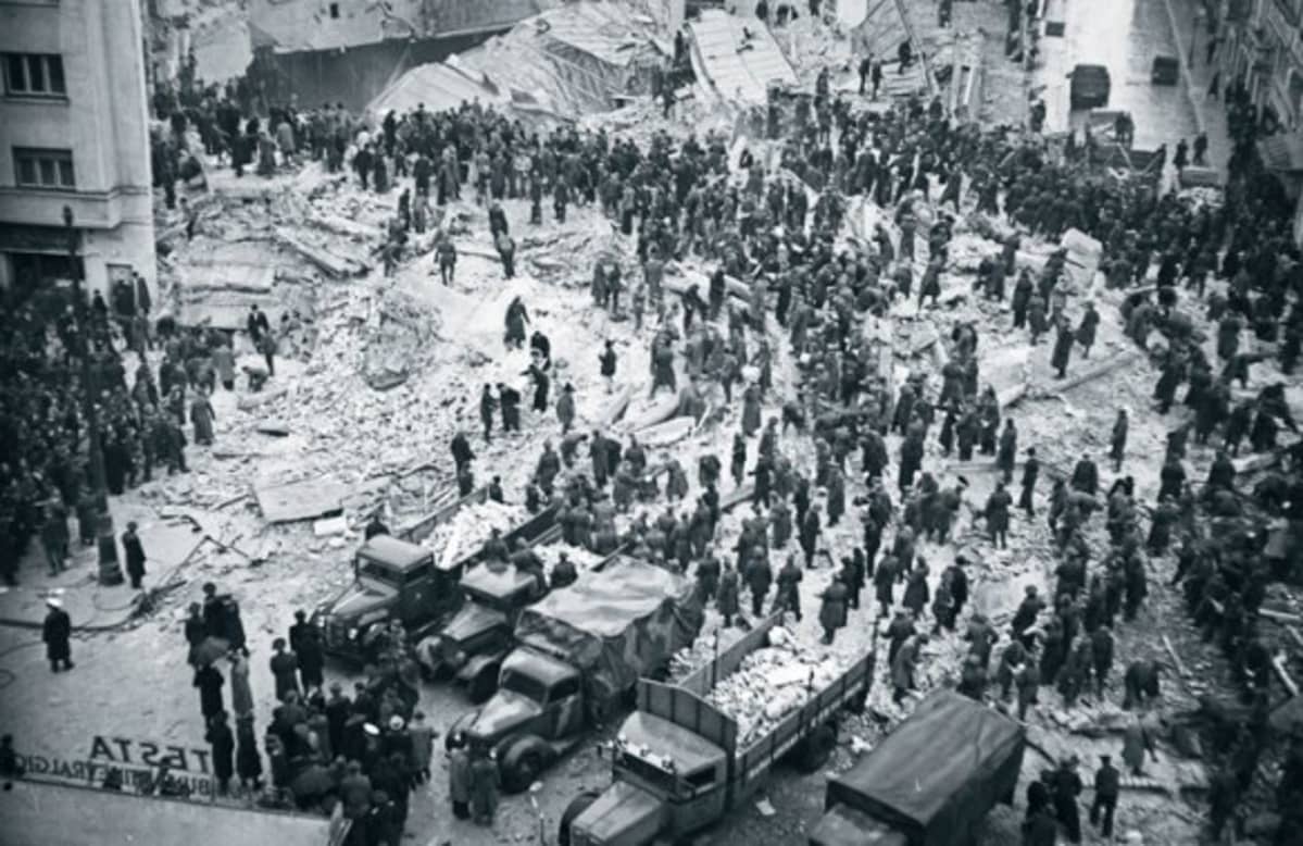 Maanjäristys Romanian Vranceassa vuonna 1940.