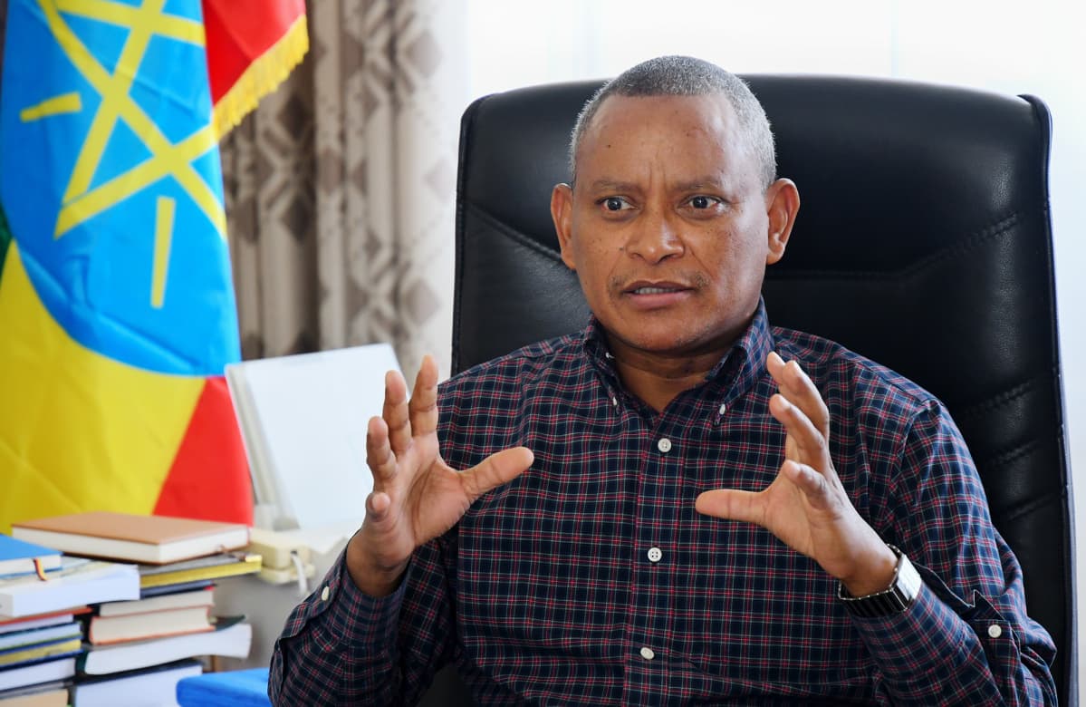 TPLF:n puheenjohtaja ja Tigrayn alueen presidentti Dr. Debretsion Gebremichael.