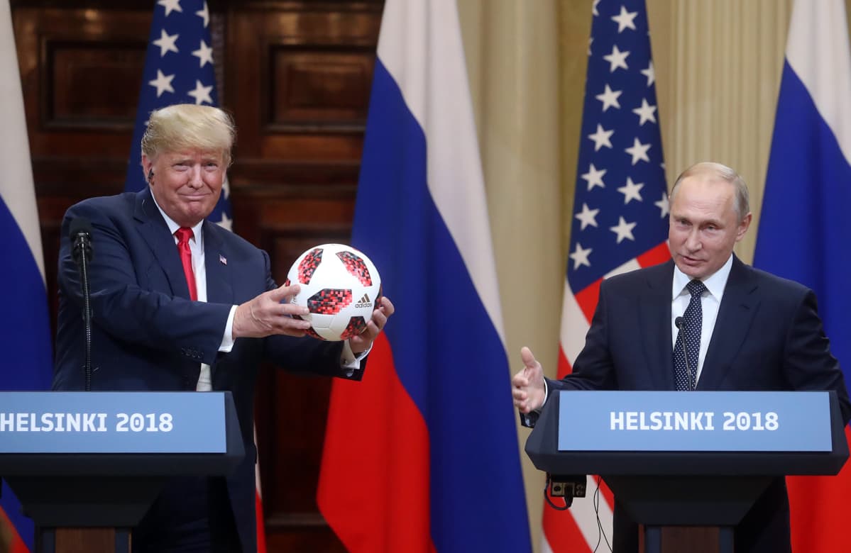 Yhdysvaltain entinen presidentti Donald Trump ja Venäjän presidentti Vladimir Putin tapasivat Helsingissä 2018.
