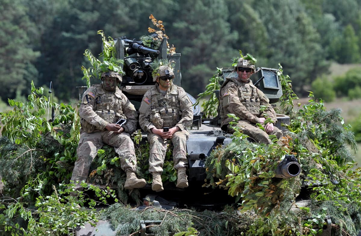 Yhdysvaltalaissotilaita Anakonda 2016 -harjoituksissa Drawsko Pomorskiessa, Puolassa, 16. kesäkuuta.