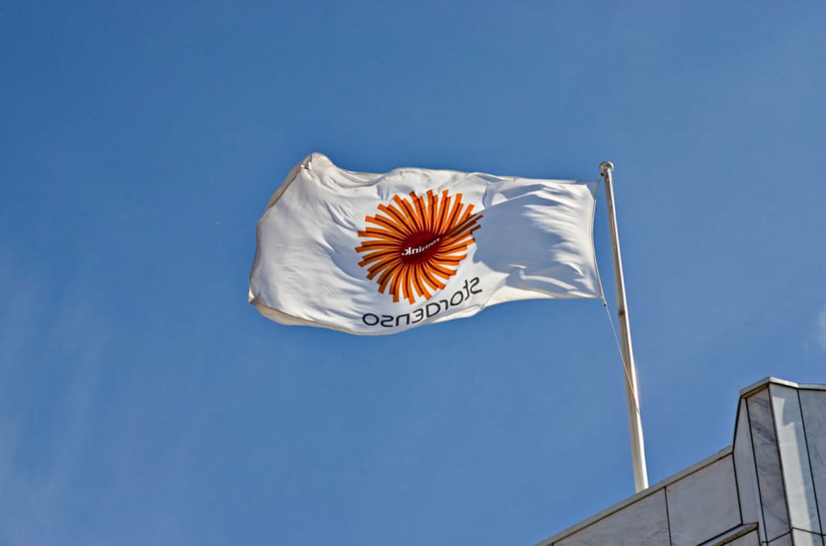 Stora Enso-flagga.