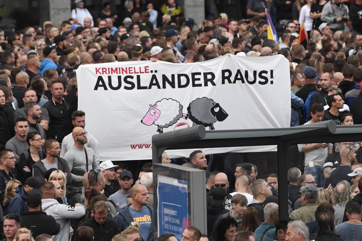 Äärioikeiston mielenosoitus Chemnitzissä