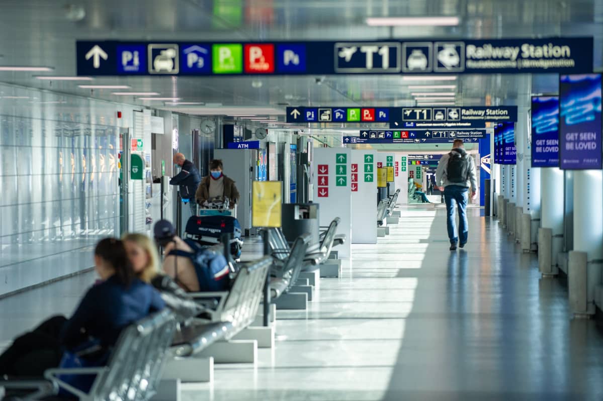 Helsinki-Vantaa lentoasema. 26.3.2021