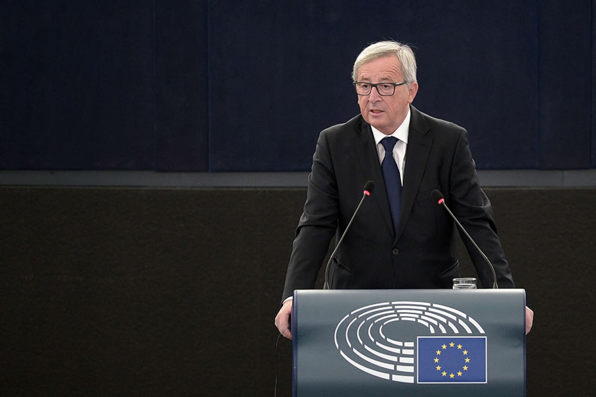Euroopan komission puheenjohtaja Jean-Claude Juncker puhui EU:n parlamentissa Strasbourgissa, Ranskassa keskiviikkona.
