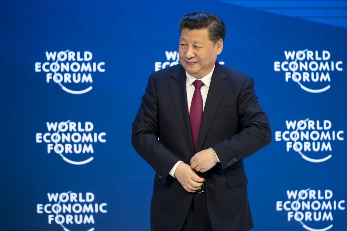 Kiinan presidentti Xi Jinping talousfoorumissa Sveitsin Davosissa, 17. tammikuuta 2017.
