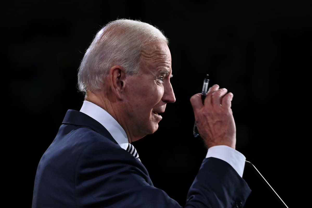 Demokraattien Joe Biden vaaliväittelyssä 30.9.2020.