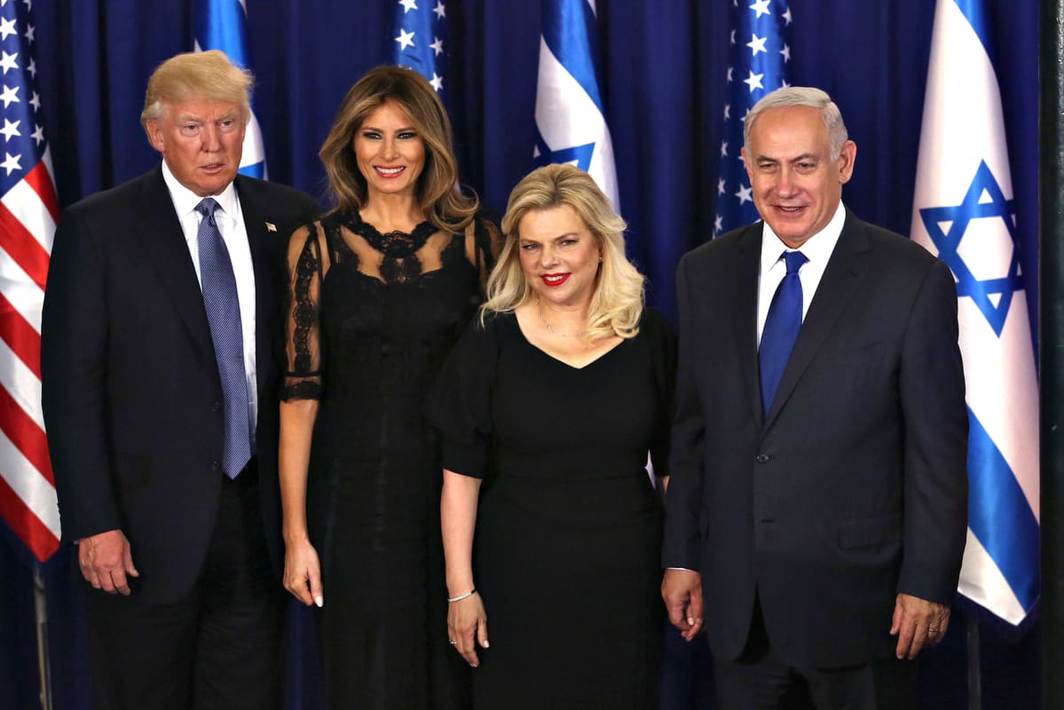 Donald Trump, Melania Trump, Sara Netanyahu ja Benjamin Netanyahu.
