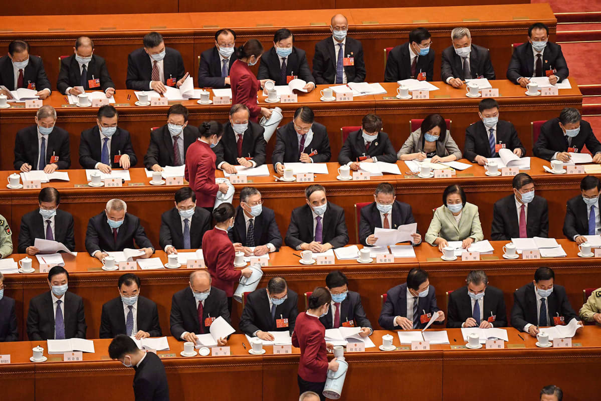 Kiinan kansankongressin istunto.