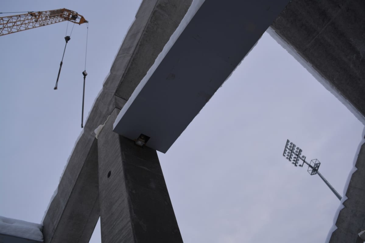 stadionin rakennustyömaa