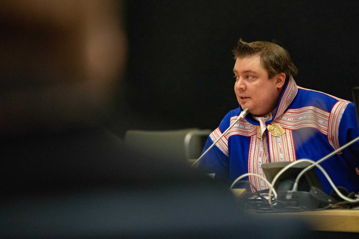 Saamelaiskäräjien puheenjohtaja Tuomas Aslak Juuso