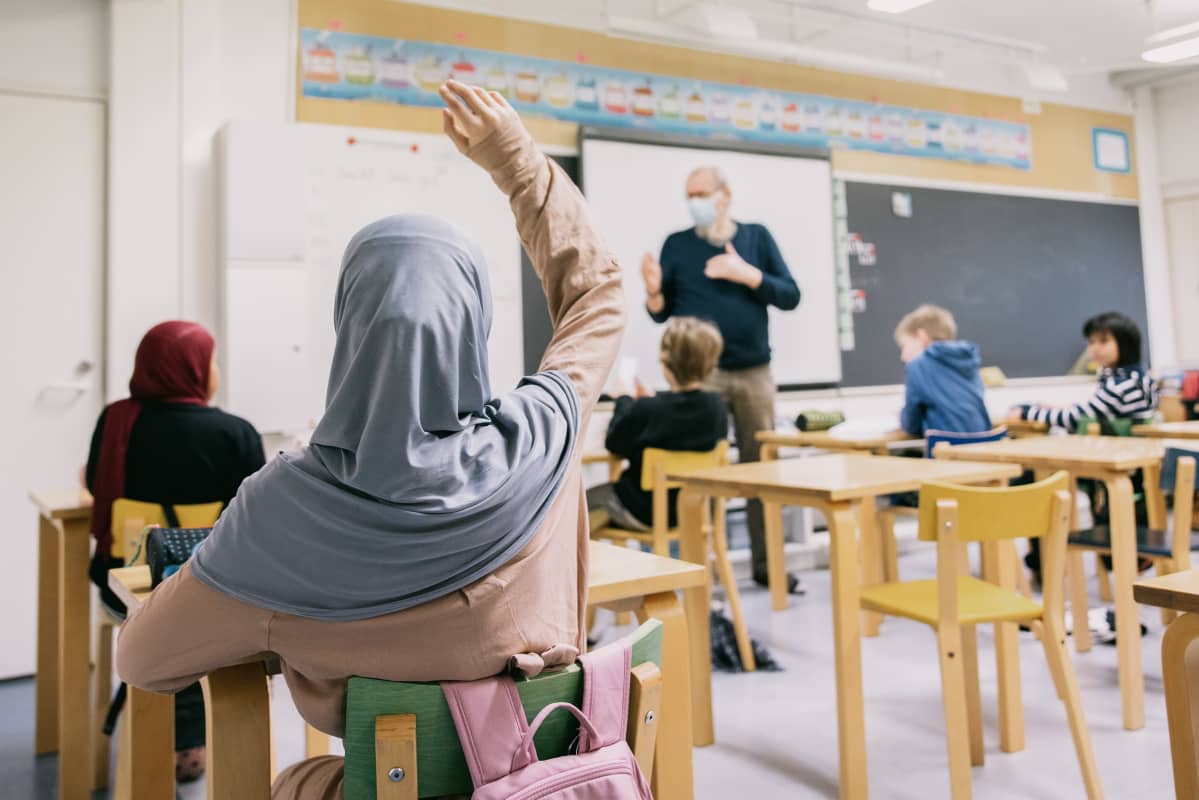 Lähiopetusta luokkahuoneessa.