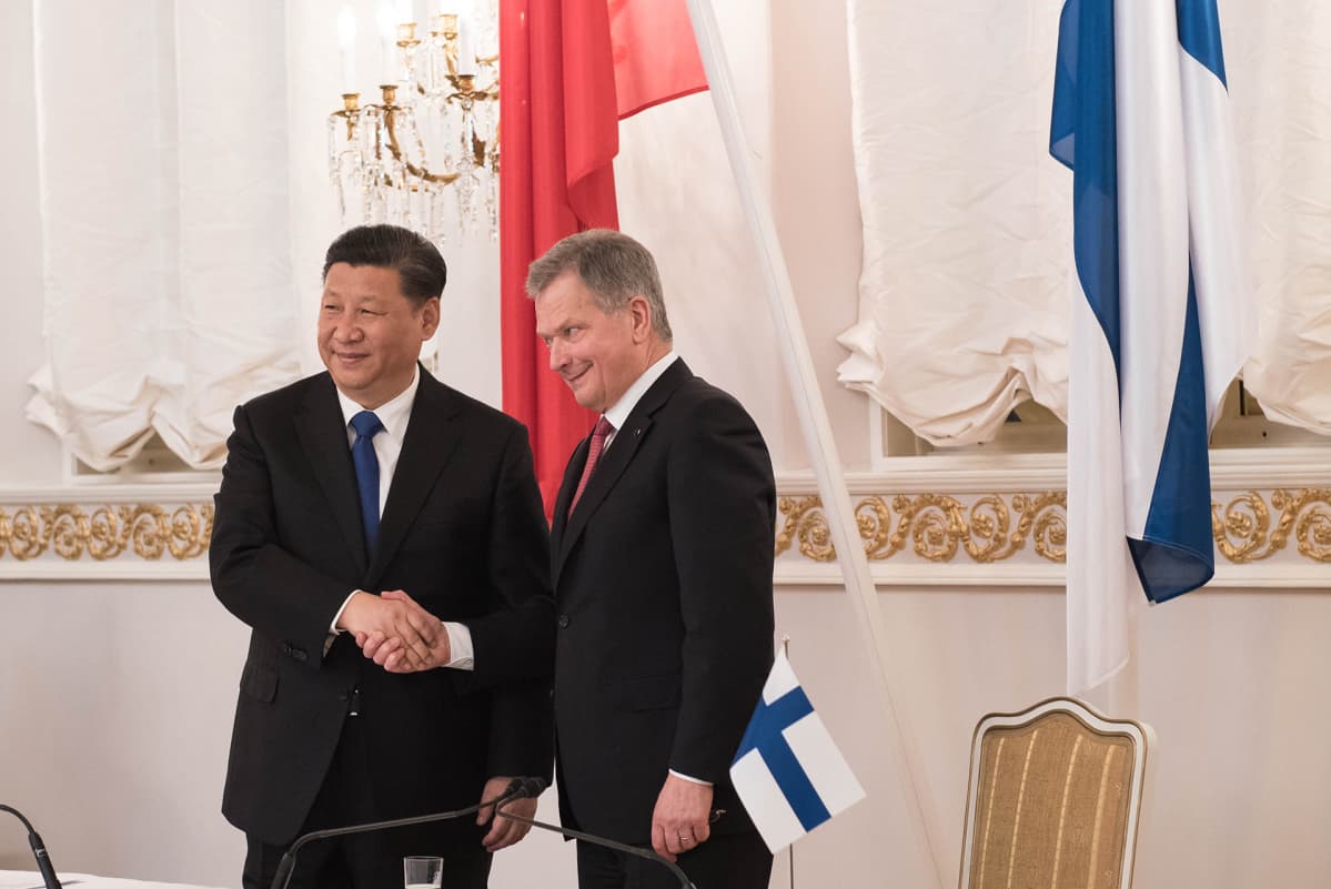 Kiinan presidentti Xi Jinping ja Sauli Niinistö